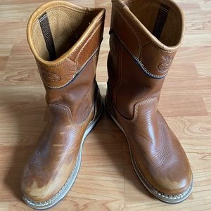 New without tags Mens US 8.5/Womens US 10.5 Georgia Boot Amp Lt Wedge Pull On